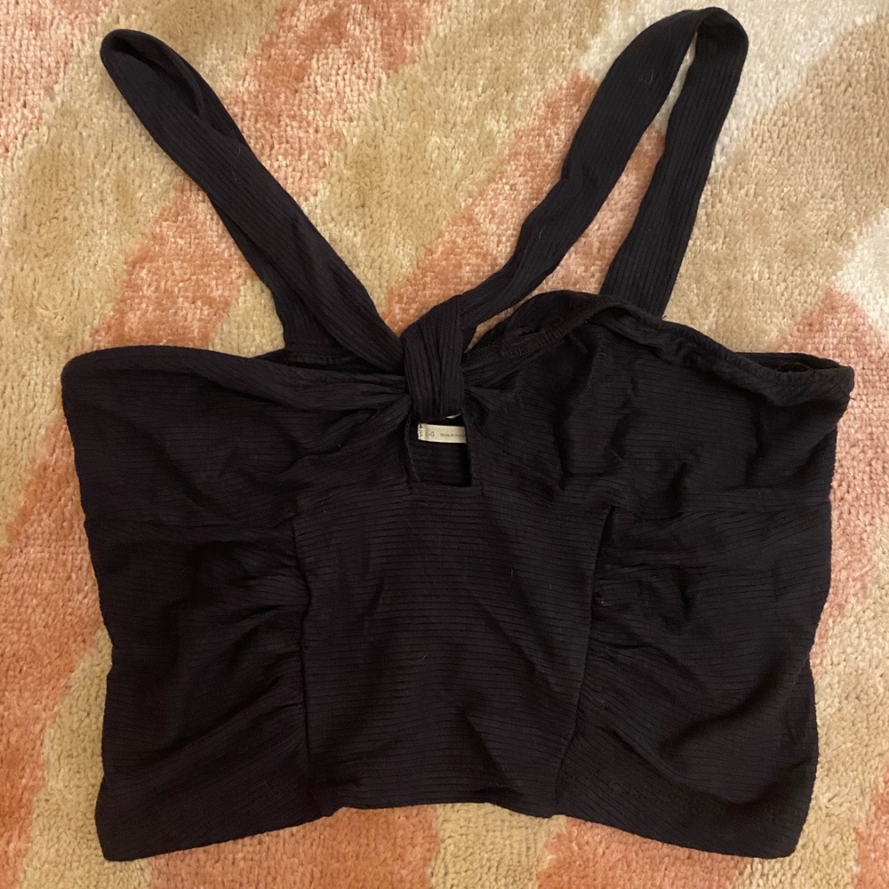 Urban outfitters women’s cropped tube top with straps, size Large